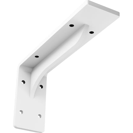 Ekena Millwork Embrey Steel Bracket, White Primer 2"W x 8"D x 4 1/4"H BKTM02X08X04EBPWH